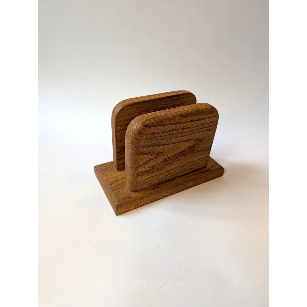 Vintage MCM Wood Napkin Holder or Mail Keeper
